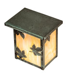 8"W Hyde Park Maple Leaf Outdoor Wall Sconce
