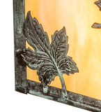 8"W Hyde Park Maple Leaf Outdoor Wall Sconce