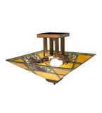 17"Sq Pinecone Ridge Semi-Flush Mount
