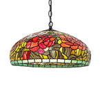 17"W Tiffany Peony Pendant