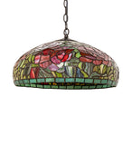 17"W Tiffany Peony Pendant