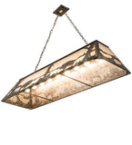 60"L Buffalo At Lake Island/Billiard Oblong Pendant