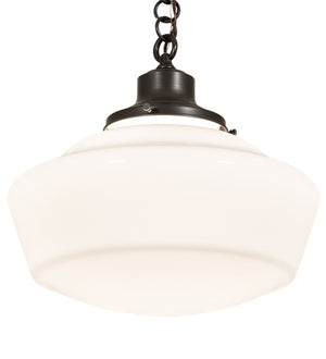 16"W Revival Schoolhouse W/Traditional Globe Pendant