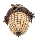 16"W Oak Leaf & Acorn Flushmount