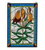 16"W X 24"H Floral Trumpet Lily Stained Glass Window