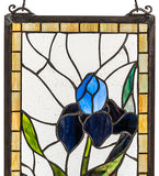 9"W X 20"H Iris Stained Glass Window