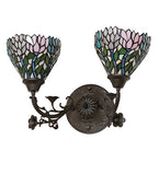 18"W Wisteria 2 Lt Wall Sconce