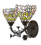 18"W Wisteria 2 Lt Wall Sconce