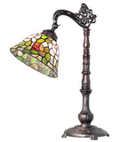 20"H Tiffany Rosebush Bridge Arm Desk Lamp