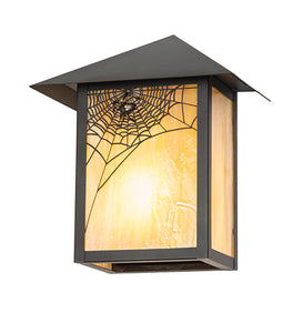 9"W Seneca Spider Web Outdoor Wall Sconce