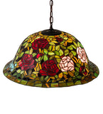 24"W Tiffany Rosebush Floral Pendant