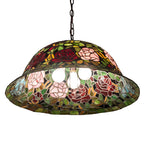 24"W Tiffany Rosebush Floral Pendant