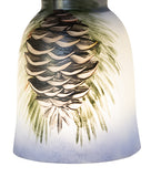 16"W Northwoods Pinecone 2 Lt Hand Painted Wall Sconce