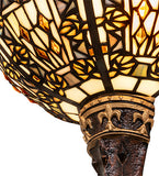 12"W Stained Glass Fleur-De-Lis Wall Sconce