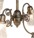 28"L Revival Gas & Electric 4 Lt Oblong Chandelier