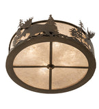 24"W Moose At Dusk Wildlife Flush Mount