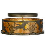 16"W Ducks In Flight Flush Mount