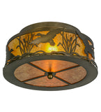 16"W Ducks In Flight Flush Mount
