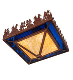 19"Sq Pine Lake Flush Mount