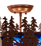 19"Sq Pine Lake Flush Mount
