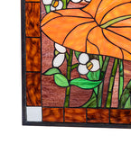 20"W X 32"H Tropic Floral Stained Glass Window