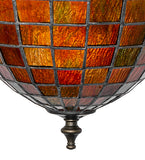 17"W Greenbriar Oak Inverted Pendant