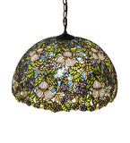 20"W Trillium & Violet Pendant