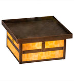 12"Sq Hyde Park "T" Mission Outdoor Flush Mount