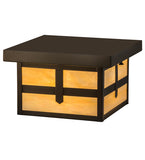 10"Sq Hyde Park Cross Mission Outdoor Flush Mount