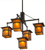 37"W Seneca Mountain View 5 Lt Mission Chandelier