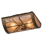 12"L Whispering Pines Flush Mount
