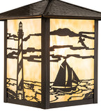 9"W Seneca Lighthouse Hanging Outdoor Wall Sconce