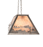 48"L Leaping Trout Oblong Pendant