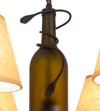 26"W Tuscan Vineyard 6 Lt Wine Bottle Chandelier