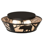 16"W Bear on the Loose Flush Mount