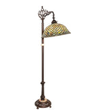 60"H Tiffany Fishscale Bridge Arm Floor Lamp