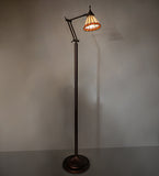 60"H Prairie Mission Adjustable Tiffany Floor Lamp