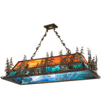 53"L Moose Through the Trees Wildlife Billiard Pendant