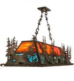 53"L Moose Through the Trees Wildlife Billiard Pendant