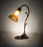 15"H Amber Pond Lily Accent Lamp