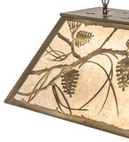 33"L Whispering Pines Oblong Pendant