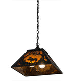 16"Sq Rustic Lodge Moose At Dawn Wildlife Pendant