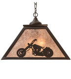 16"Sq Motorcycle Ceiling Pendant