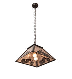 16"Sq Motorcycle Ceiling Pendant