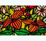 30"W X 48"H Woodland LilyPond Stained Glass Window