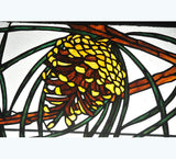30"W X 48"H Woodland LilyPond Stained Glass Window