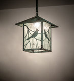 16"Sq Seneca Song Bird Outdoor Pendant