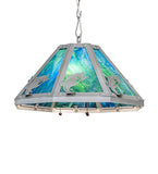 24"W Lodge Leaping Bass Pendant