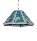 24"W Lodge Leaping Bass Pendant