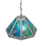 24"W Lodge Leaping Bass Pendant
